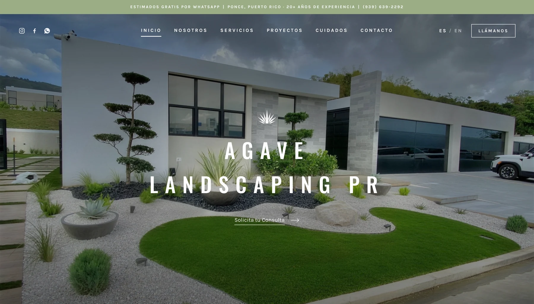 AGAVE Landscaping PR website